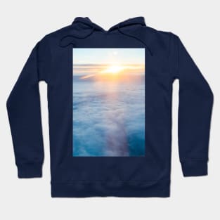 Sunset view above the clouds Hoodie